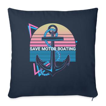 Funny Boat Ride Retro - Sofa pillowcase 17,3'' x 17,3'' (45 x 45 cm) - navy - Front