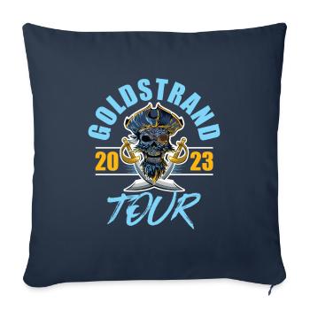 Squelette Golden Sands 2023 - Housse de coussin décorative 45 x 45 cm - bleu marine - Devant