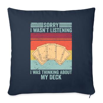Funny Trading Card Game TCG Retro - Sofa pillowcase 17,3'' x 17,3'' (45 x 45 cm) - navy - Front