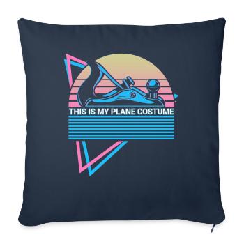 Drôle de charpentier Rétro Menuiserie - Housse de coussin décorative 45 x 45 cm - bleu marine - Devant