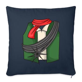 Costume de ramoneur - Housse de coussin décorative 45 x 45 cm - bleu marine - Devant