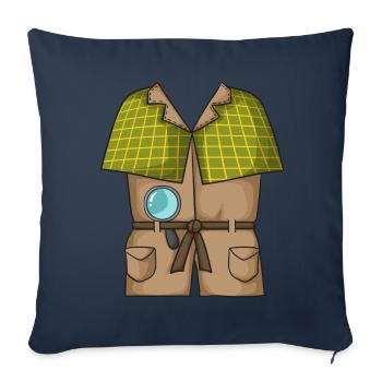 Detektiv-Kostüm - Sofakissenbezug 45 x 45 cm - Navy - Vorne