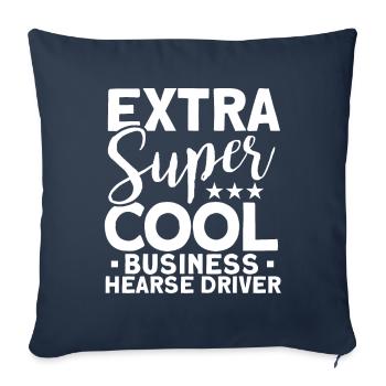 Extra super cool business - hearse driver - Sofa pillowcase 17,3'' x 17,3'' (45 x 45 cm) - navy - Front