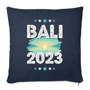 Bali 2023 - Housse de coussin décorative 45 x 45 cm - bleu marine - Devant