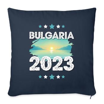 Bulgaria 2023 - Sofa pillowcase 17,3'' x 17,3'' (45 x 45 cm) - navy - Front