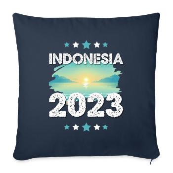 Indonesia 2023 - Sofa pillowcase 17,3'' x 17,3'' (45 x 45 cm) - navy - Front