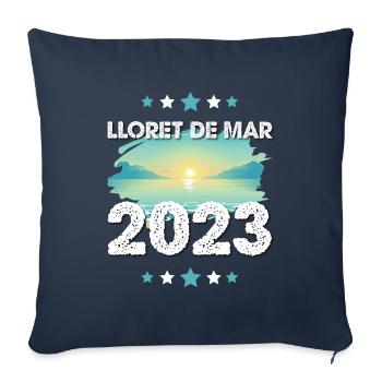 lloret de mar 2023 - Sofa pillowcase 17,3'' x 17,3'' (45 x 45 cm) - navy - Front