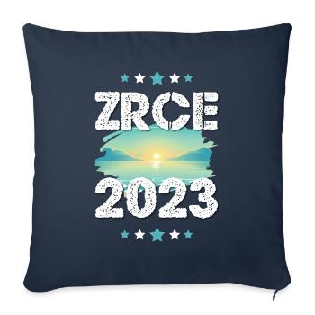 Zrce 2023 - Housse de coussin décorative 45 x 45 cm - bleu marine - Devant