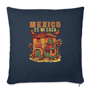 Mexico Beach Holiday by the Sea Design Beach Motif - Sofa pillowcase 17,3'' x 17,3'' (45 x 45 cm) - navy - Front