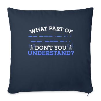 Ham Radio Amateur Radio Funkter Gift - Sofa pillowcase 17,3'' x 17,3'' (45 x 45 cm) - navy - Front