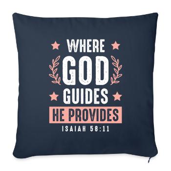 God directs the Bible - Sofa pillowcase 17,3'' x 17,3'' (45 x 45 cm) - navy - Front