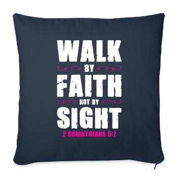 bibel vertrauen - Sofakissenbezug 45 x 45 cm - Navy - Vorne