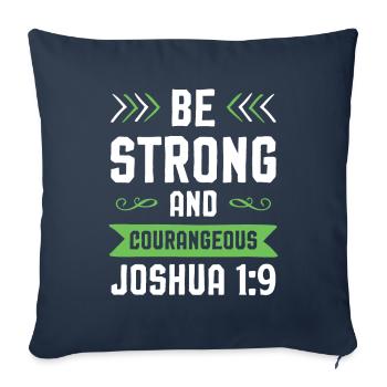 Versets bibliques - Housse de coussin décorative 45 x 45 cm - bleu marine - Devant