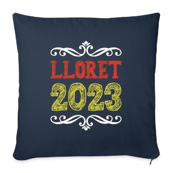 Lloret de Mar 2023 - Housse de coussin décorative 45 x 45 cm - bleu marine - Devant