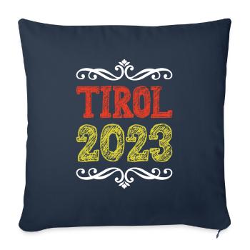 Tyrol 2023 - Housse de coussin décorative 45 x 45 cm - bleu marine - Devant