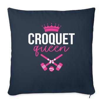 Croquet - Housse de coussin décorative 45 x 45 cm - bleu marine - Devant