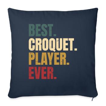 Croquet - Housse de coussin décorative 45 x 45 cm - bleu marine - Devant