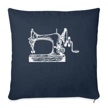 Sewing Machine Retro Seamstress Seamstress - Sofa pillowcase 17,3'' x 17,3'' (45 x 45 cm) - navy - Front