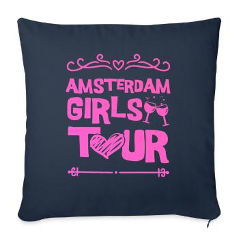 Amsterdam Girls Tour - Sofakissenbezug 45 x 45 cm - Navy - Vorne