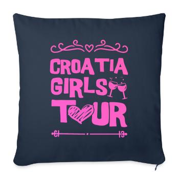 Croatia Party Team - Sofa pillowcase 17,3'' x 17,3'' (45 x 45 cm) - navy - Front