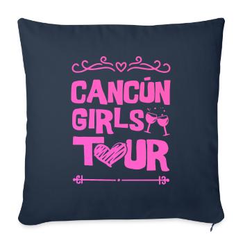 Équipe du parti de Cancun - Housse de coussin décorative 45 x 45 cm - bleu marine - Devant