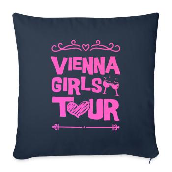 Vienna Party Team Wien - Housse de coussin décorative 45 x 45 cm - bleu marine - Devant