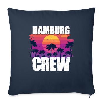 Hambourg Tourisme - Housse de coussin décorative 45 x 45 cm - bleu marine - Devant