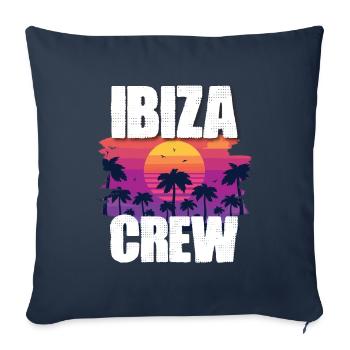 Ibiza Tourisme - Housse de coussin décorative 45 x 45 cm - bleu marine - Devant