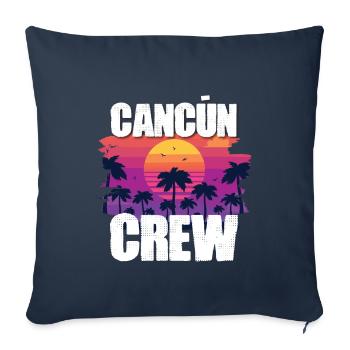 Tourisme Cancún - Housse de coussin décorative 45 x 45 cm - bleu marine - Devant