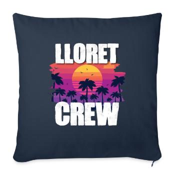Tourisme Lloret De Mar - Housse de coussin décorative 45 x 45 cm - bleu marine - Devant