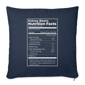 Haricots - Housse de coussin décorative 45 x 45 cm - bleu marine - Devant