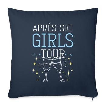 Après-Ski Girls Tour - Housse de coussin décorative 45 x 45 cm - bleu marine - Devant