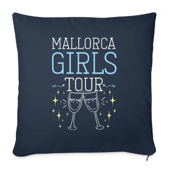 Visite des filles de Majorque - Housse de coussin décorative 45 x 45 cm - bleu marine - Devant