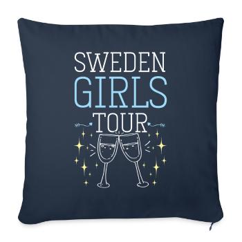Tournée des filles de Suède - Housse de coussin décorative 45 x 45 cm - bleu marine - Devant