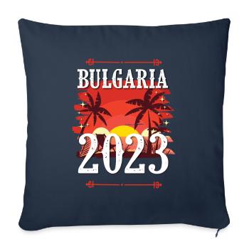Bulgaria 2023 - Sofa pillowcase 17,3'' x 17,3'' (45 x 45 cm) - navy - Front