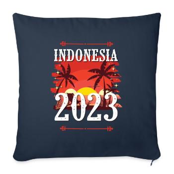 Indonesia 2023 - Sofa pillowcase 17,3'' x 17,3'' (45 x 45 cm) - navy - Front