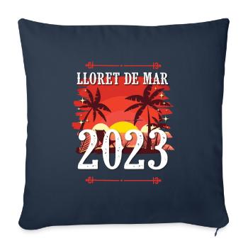 lloret de mar 2023 - Sofa pillowcase 17,3'' x 17,3'' (45 x 45 cm) - navy - Front