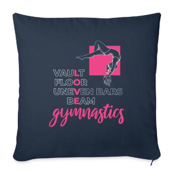 Love Gymnastics Gymnastik Turnen Turner - Sofa pillowcase 17,3'' x 17,3'' (45 x 45 cm) - navy - Front
