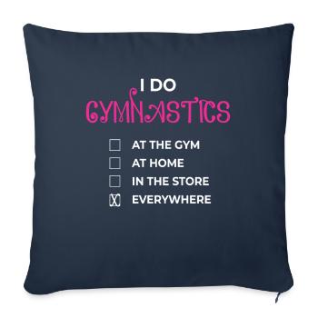 I Do Gymnastic Gymnastics Gymnastics Turner - Sofa pillowcase 17,3'' x 17,3'' (45 x 45 cm) - navy - Front