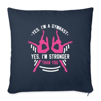 IM A Gymnast Gymnastics Gymnastics Turner - Sofa pillowcase 17,3'' x 17,3'' (45 x 45 cm) - navy - Front