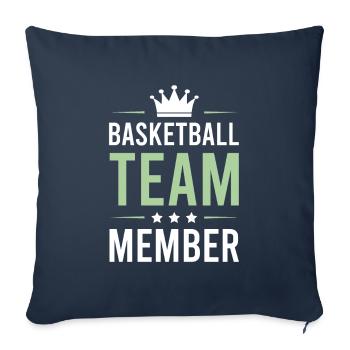 Équipe de basket-ball - Housse de coussin décorative 45 x 45 cm - bleu marine - Devant