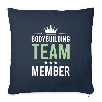 Équipe de musculation - Housse de coussin décorative 45 x 45 cm - bleu marine - Devant