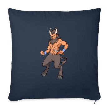 Half Man - Half Goat - Satyr - Sofa pillowcase 17,3'' x 17,3'' (45 x 45 cm) - navy - Front