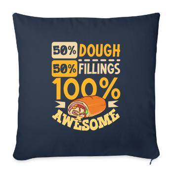 100 Prozent lecker - Stromboli - Sofakissenbezug 45 x 45 cm - Navy - Vorne