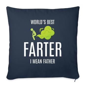 Worlds Best Farter Fart Daddy Father - Sofa pillowcase 17,3'' x 17,3'' (45 x 45 cm) - navy - Front