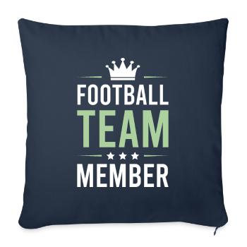 Équipe de football - Housse de coussin décorative 45 x 45 cm - bleu marine - Devant