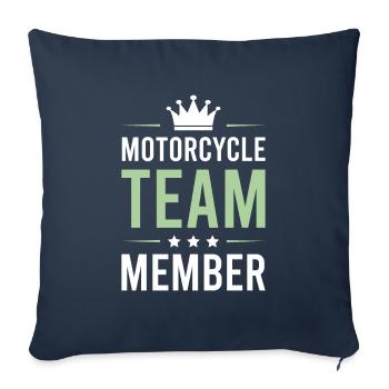 Motorcycle Team - Sofa pillowcase 17,3'' x 17,3'' (45 x 45 cm) - navy - Front