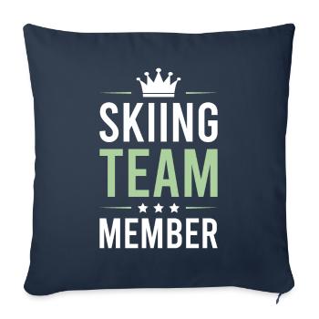 Skiing Team - Sofa pillowcase 17,3'' x 17,3'' (45 x 45 cm) - navy - Front