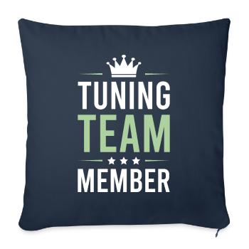 Équipe de tuning - Housse de coussin décorative 45 x 45 cm - bleu marine - Devant