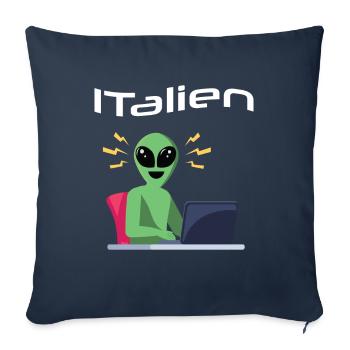 ITalien Alien Informatiker Hacker Coder - Sofa pillowcase 17,3'' x 17,3'' (45 x 45 cm) - navy - Front